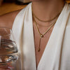 Wholesale Necklace Titanium Steel Stainless Steel With Zirconium Geometric Snake Yshaped Electroplated Design For Women