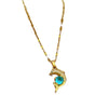 Wholesale Necklace Titanium Steel Zircon Dolphin Blue Clavicle Chain For Women Simple Elegant Retro Cartoon Geometric Style