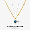 Wholesale Necklace Women's Ins Style Geometric Stainless Steel And Titanium Steel Electroplated Diamondembedded