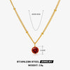 Wholesale Necklace Women's Ins Style Geometric Stainless Steel And Titanium Steel Electroplated Diamondembedded