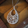 Wholesale Necklace Women's Light Luxury Heavy Industry Style Copper Geometric Shiny Zircon Mixed Gemstone Setting