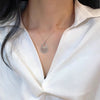 Wholesale Necklace Women's Light Luxury Heavy Industry Style Copper Geometric Shiny Zircon Mixed Gemstone Setting
