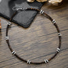 Wholesale Necklace Wood Chip Coconut Shell Splicing Handmade Geometric Style Unisex Stainless Steel O Chain