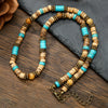 Wholesale Necklace Wood Chips Turquoise Geometric Handmade Bohemian Style Unisex
