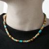 Wholesale Necklace Wood Chips Turquoise Geometric Handmade Bohemian Style Unisex
