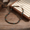 Wholesale Necklace Wood Chips Turquoise Geometric Handmade Bohemian Style Unisex