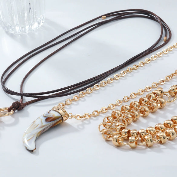Wholesale Necklace Zinc Alloy Animal Zodiac Geometric Fashion Electroplating Pendant Chain
