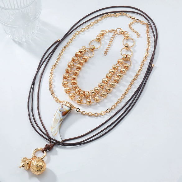 Wholesale Necklace Zinc Alloy Animal Zodiac Geometric Fashion Electroplating Pendant Chain