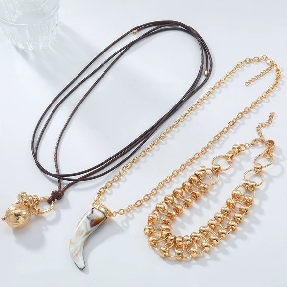 Wholesale Necklace Zinc Alloy Animal Zodiac Geometric Fashion Electroplating Pendant Chain