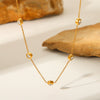 Wholesale Necklace Zircon Geometric Titanium Steel Nonfading Electroplated For Women