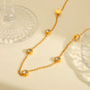 Wholesale Necklace Zircon Geometric Titanium Steel Nonfading Electroplated For Women