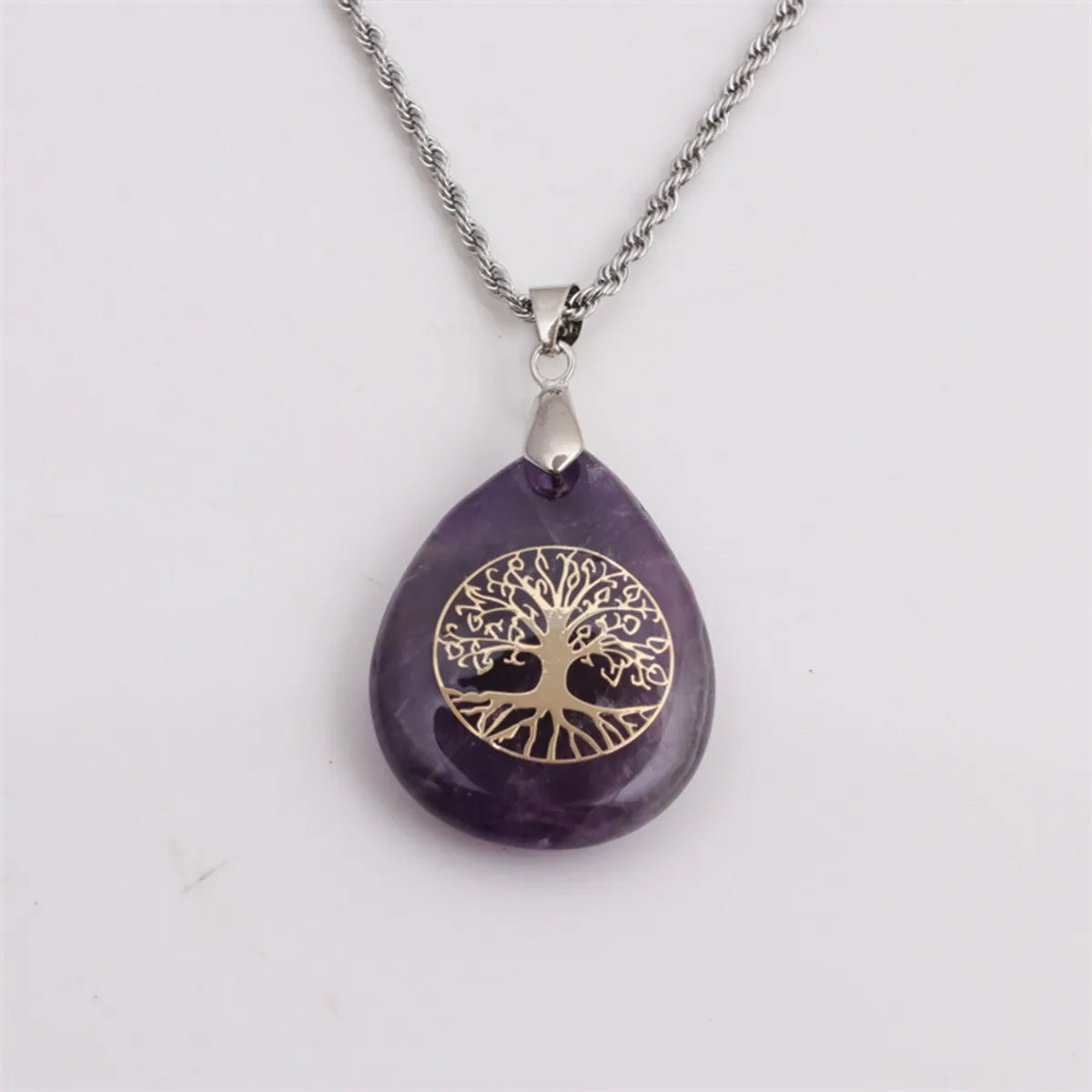 Wholesale New Carving Tree Of Life Drop Pendant Stainless Steel Necklace Gooddiy