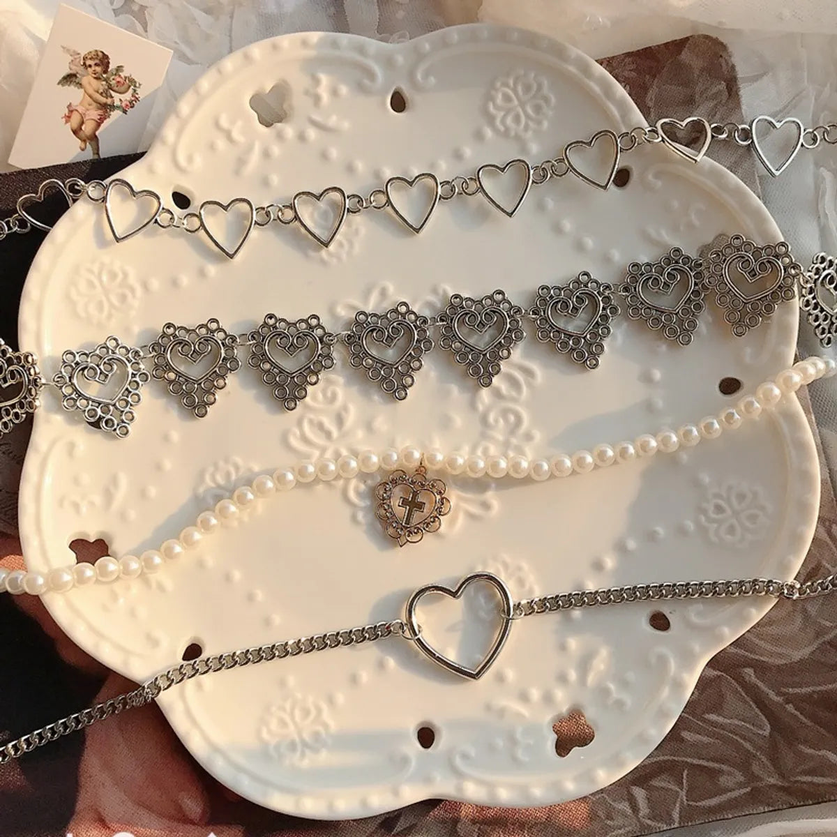 Wholesale New Creative Butterfly Heart Chain Necklace Gooddiy