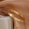Wholesale Niche Design Diamond Buckle Bracelet In 18K Rose Gold Plated Titanium Steel