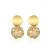 Wholesale Niche Design Geometric Copper Goldplated Bird Nest Earrings For Women