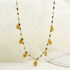 Wholesale Niche Design Light Luxury Colorful Crystal Beads Flower Pendant Stainless Steel Clavicle Chain Necklace For Women With Electroplating