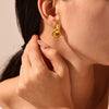 Wholesale Niche Design Light Luxury 316L Stainless Steel 18K Gold Plated Geometric Circle Line Winding Women's Earrings