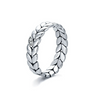 Wholesale Niche Design S925 Silver Lucky Leaf Pattern Women's Jewelry Set Ring Earrings With Seiko Craftsmanship