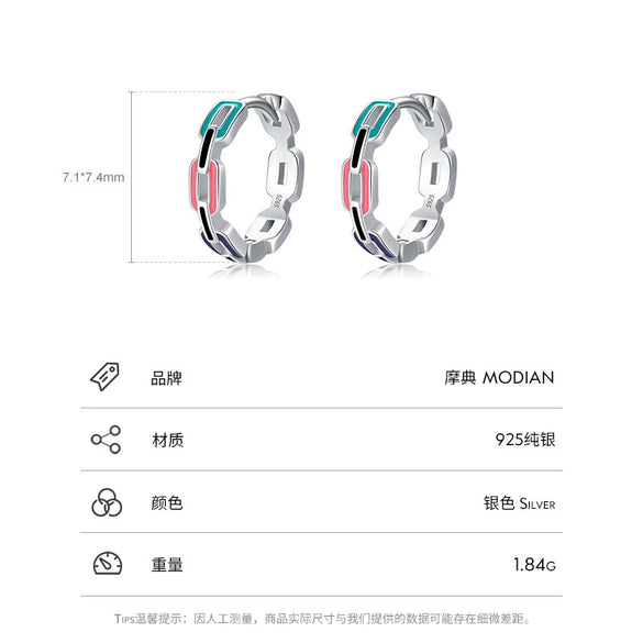 Wholesale Niche Design S925 Sterling Silver Geometric Dripping Glue Earring