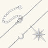 Wholesale Niche Design Star Moissanite S925 Sterling Silver Pendant Necklace With Electroplating And Ochain For Women
