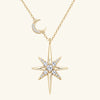 Wholesale Niche Design Star Moissanite S925 Sterling Silver Pendant Necklace With Electroplating And Ochain For Women