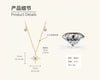 Wholesale Niche Design Star Moissanite S925 Sterling Silver Pendant Necklace With Electroplating And Ochain For Women