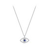 Wholesale Niche Design Women's Microinlaid Devil's Eye 925 Sterling Silver Necklace With Cross Chain