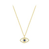 Wholesale Niche Design Women's Microinlaid Devil's Eye 925 Sterling Silver Necklace With Cross Chain