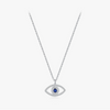 Wholesale Niche Design Women's Microinlaid Devil's Eye 925 Sterling Silver Necklace With Cross Chain