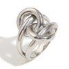 Wholesale Niche Design Women's White Diamond Flower Geometric Stainless Steel 18K Gold Plated Bracelet And Conch Double Knot Ring With Electroplating