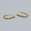 Wholesale Niche Diamond Ear Studs 925 Silver Ins Zircon Geometric Style Electroplated Women's Earrings