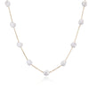 Wholesale Niche Elegant Imitation Pearl Geometric Stainless Steel Necklace For Women