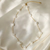 Wholesale Niche Elegant Imitation Pearl Geometric Stainless Steel Necklace For Women
