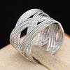 Wholesale Niche Geometric Copper Ring With Electroplating Design