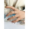 Wholesale Niche Geometric Electroplated Titanium Steel Finger Ring For Women And Unisex