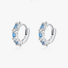 Wholesale Niche Geometric S925 Sterling Silver Inlaid Zircon Earrings For Women