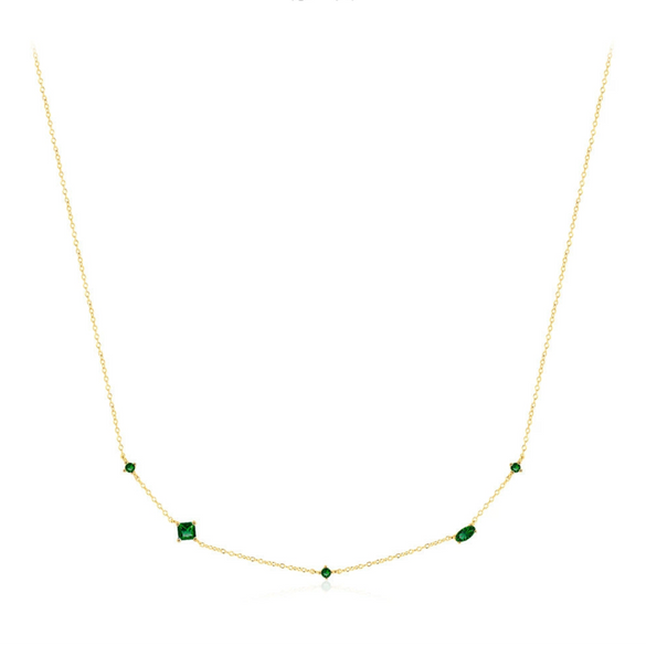 Wholesale Niche Geometric Silver 925 Sterling Silver Zircon Inlaid Necklace For Women With Cross Chain