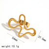 Wholesale Niche Geometric Stainless Steel Earrings 18K Gold Plated