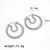 Wholesale Niche Geometric Stainless Steel Earrings 18K Gold Plated