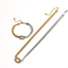 Wholesale Niche Geometric Stainless Steel Snake Bone Chain Necklace And Bracelet With Electroplating