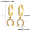 Wholesale Niche Geometric 316L Stainless Steel Zircon Handmade Electroplated Earrings Jewelry