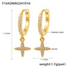 Wholesale Niche Geometric 316L Stainless Steel Zircon Handmade Electroplated Earrings Jewelry