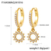 Wholesale Niche Geometric 316L Stainless Steel Zircon Handmade Electroplated Earrings Jewelry
