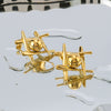 Wholesale Niche Geometric Stitching Earrings In Stainless Steel With 18K Vacuum Plating For Women