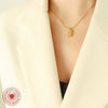 Wholesale Niche Geometric Titanium Steel Electroplated 18K Gold Mini Jewelry Set Of Necklace And Earrings