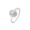 Wholesale Niche Highend Women's Fashion Simple Geometric Oval S925 Sterling Silver Opal Ring And Bracelet With Electroplating