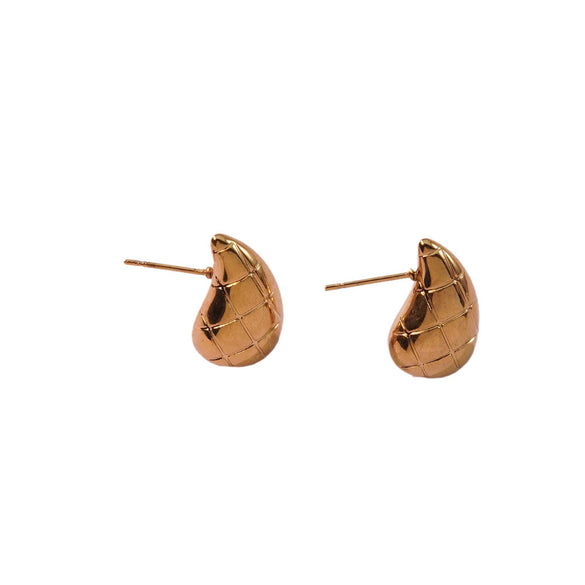Wholesale Niche Light Luxury Water Drop Shape Butterflystar Pattern Titanium Steel Earrings With Electroplating