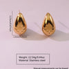 Wholesale Niche Light Luxury Water Drop Shape Butterflystar Pattern Titanium Steel Earrings With Electroplating