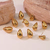 Wholesale Niche Light Luxury Water Drop Shape Butterflystar Pattern Titanium Steel Earrings With Electroplating