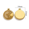 Wholesale Niche Luminous Allmatch Necklace Stainless Steel 18K Gold Plated With Threedimensional Sun Moon Flower Pendant Handmade